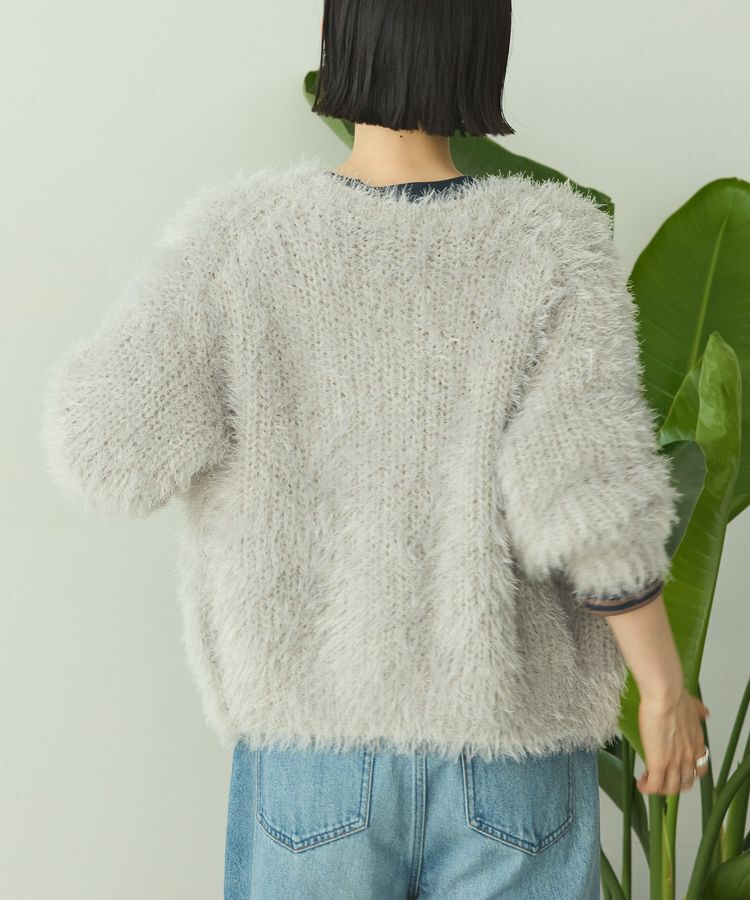 AMERICAN HOLIC「シャギーニットクルーネックカーディガン」|カーディガン|