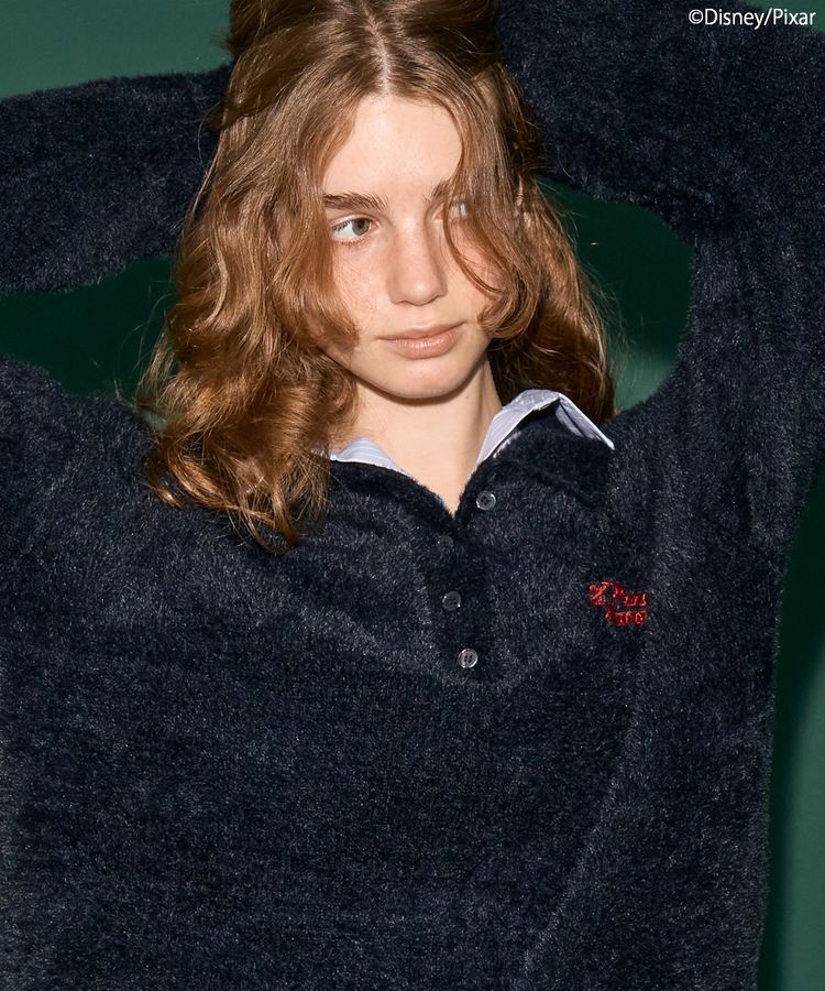 AMERICAN HOLIC「【PIZZA PLANET】衿付きニットプルオーバー」|ニット・セーター|