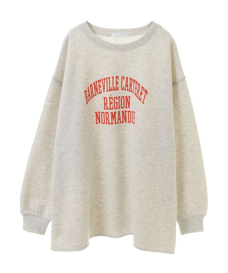 Green Parks「裏起毛配色ステッチロゴチュニック」|スウェット・ジャージ|