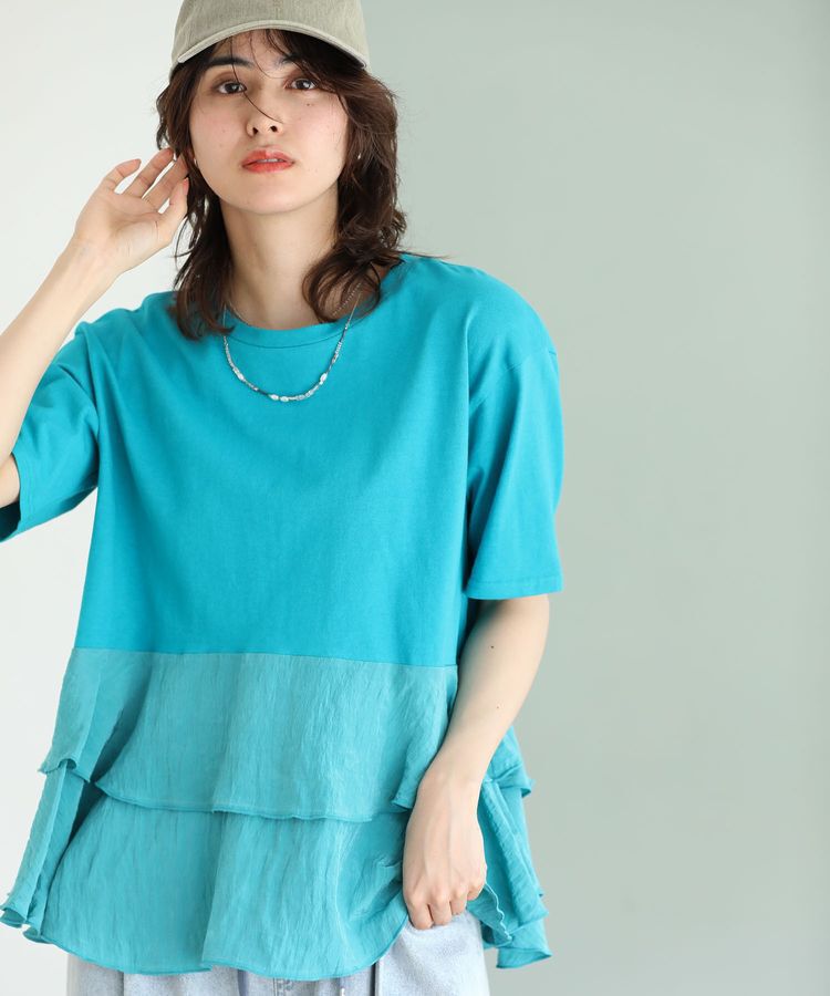 Green Parks「サテンティアードドッキングプルオーバー」|Tシャツ・カットソー|