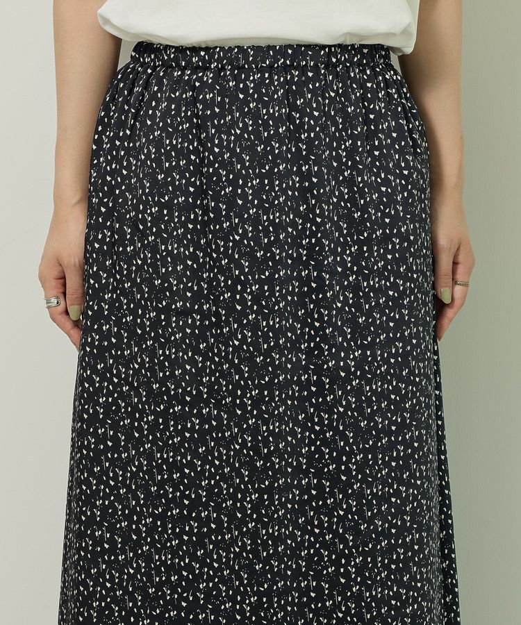 Green Parks「すっきり見えシルエットサテンナロースカート」|タイト|