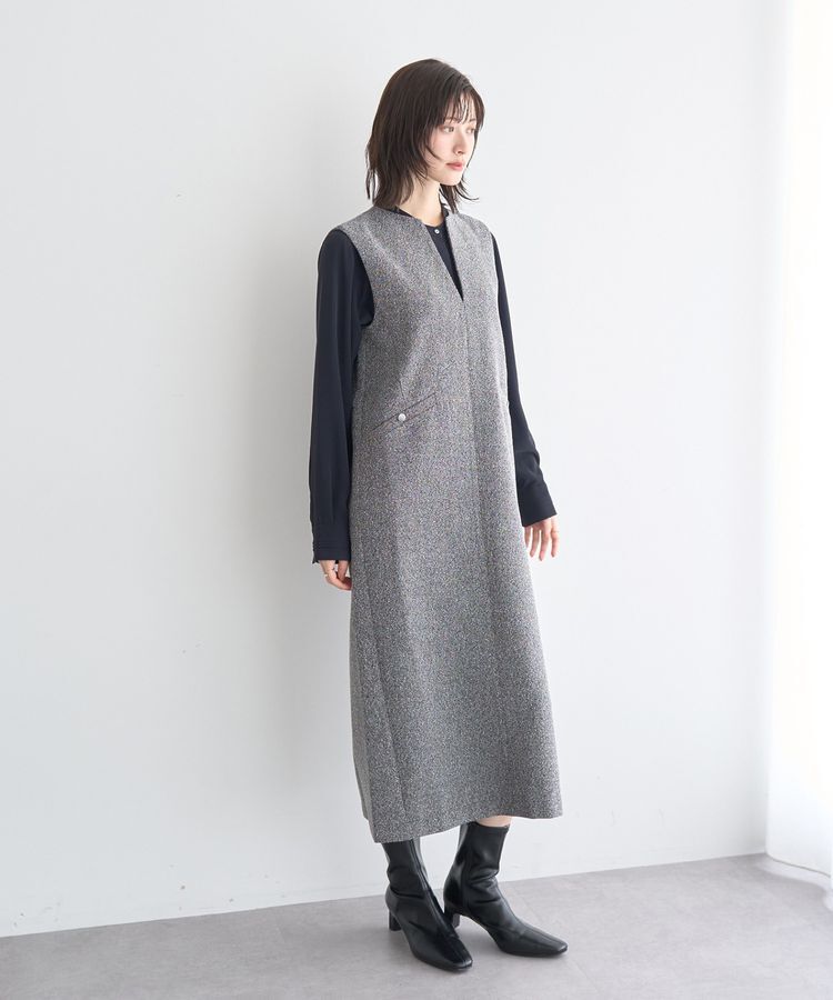 YECCA VECCA「キーネックジャンスカ」|ジャンパースカート|