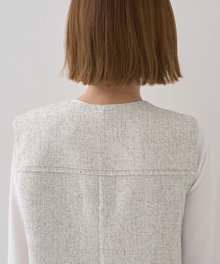 YECCA VECCA「ツイードジレジャンスカ」|ジャンパースカート|