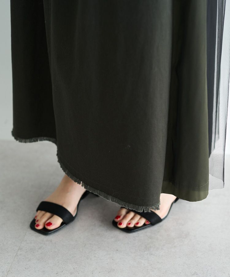 Editt by YECCA VECCA「異素材MIXロングスカート」|スカート|