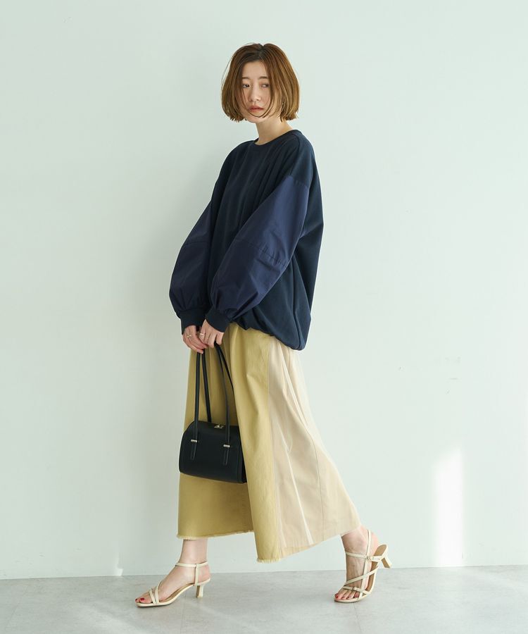 Editt by YECCA VECCA「異素材MIXロングスカート」|スカート|