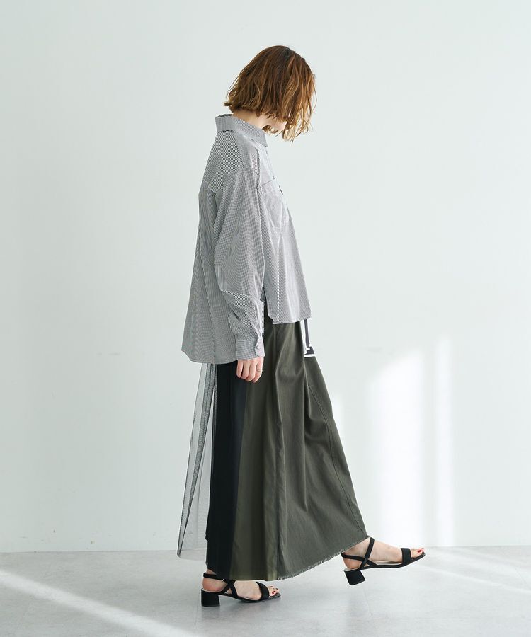 Editt by YECCA VECCA「異素材MIXロングスカート」|スカート|