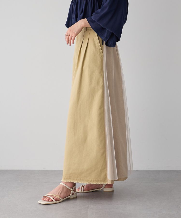 Editt by YECCA VECCA「異素材MIXロングスカート」|スカート|