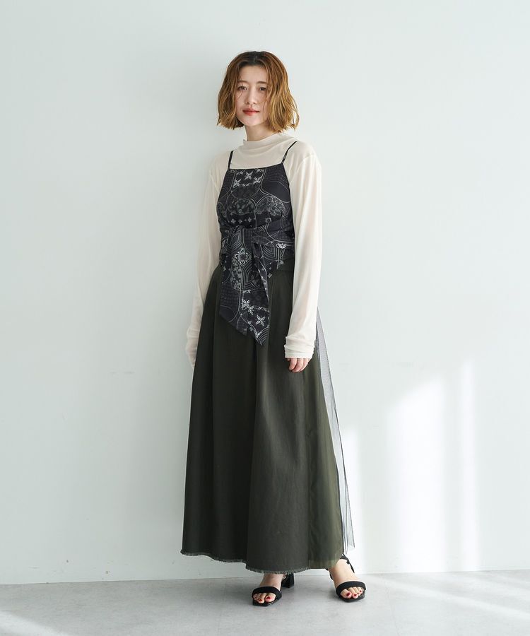 Editt by YECCA VECCA「異素材MIXロングスカート」|スカート|