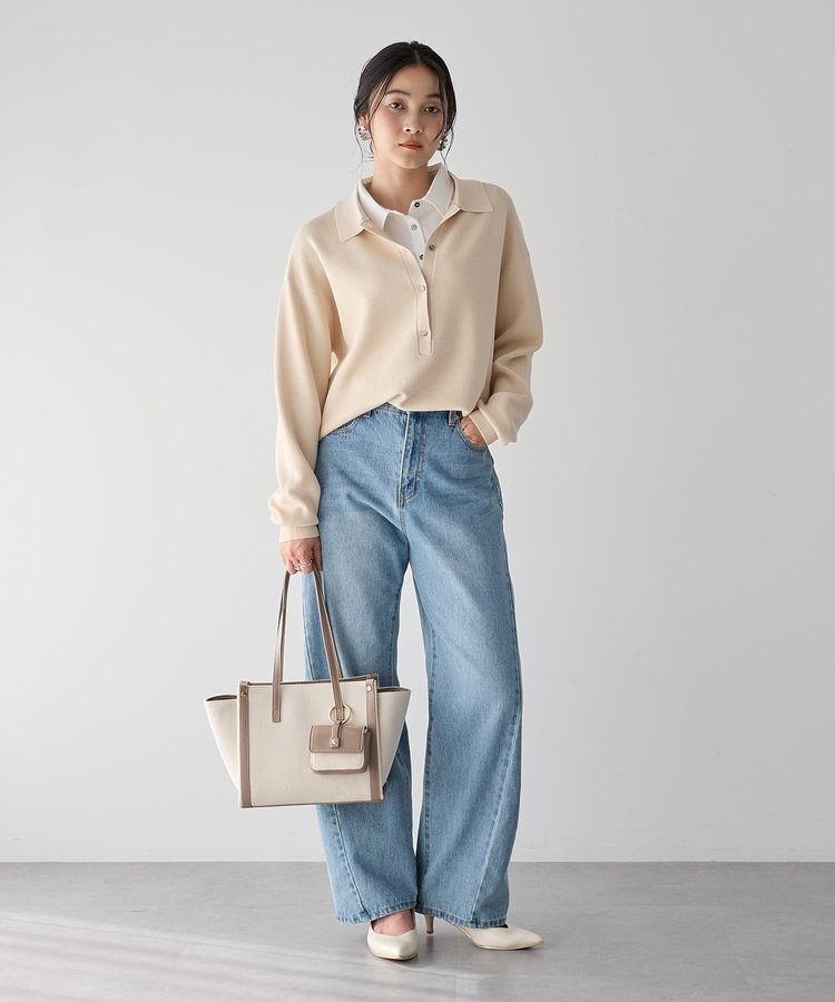 YECCA VECCA「【cache cache】ミニポーチ付きエルガリートート」|トートバッグ|