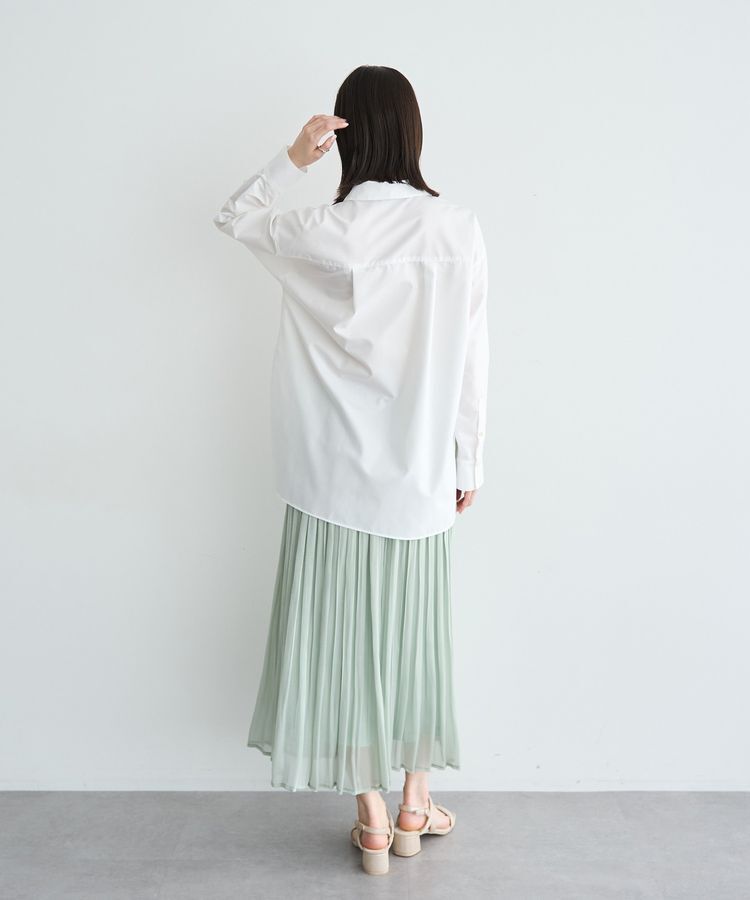 YECCA VECCA「シャイニーサテンプリーツスカート」|スカート|