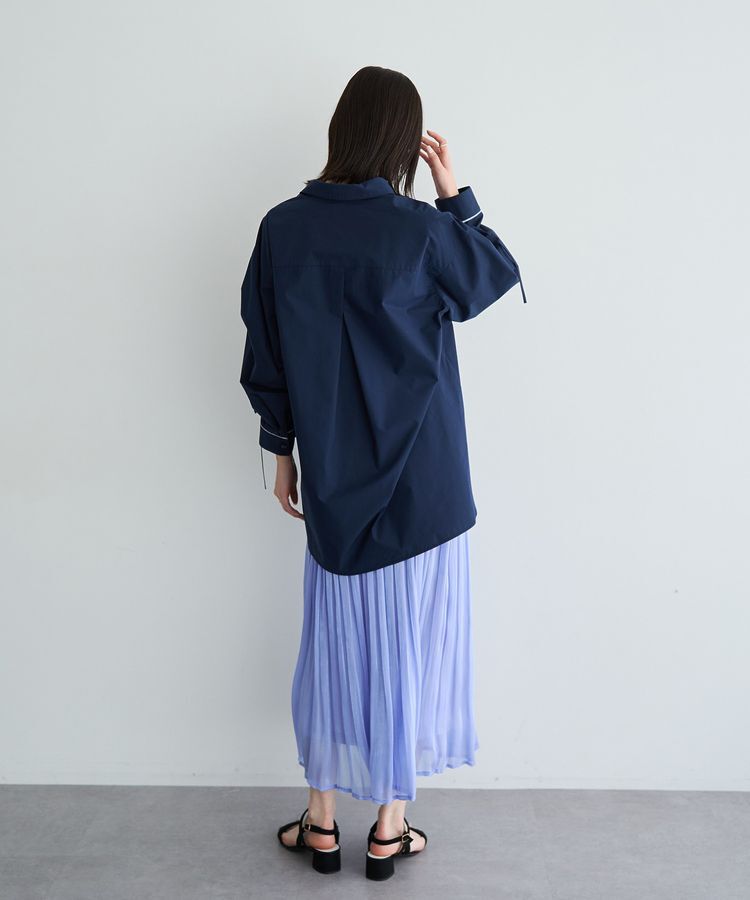 YECCA VECCA「シャイニーサテンプリーツスカート」|スカート|