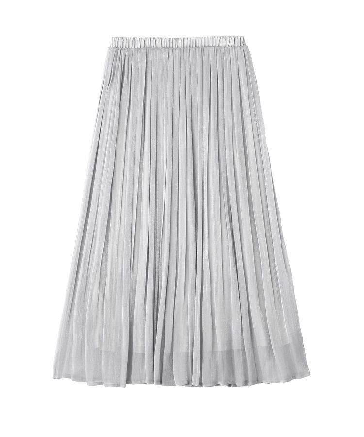 YECCA VECCA「シャイニーサテンプリーツスカート」|スカート|