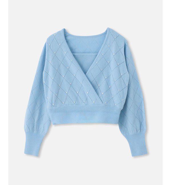 LOULOU WILLOUGHBY「【LOULOU WILLOUGHBY】レイヤードカシュクールプルオーバー」|ニット・セーター|