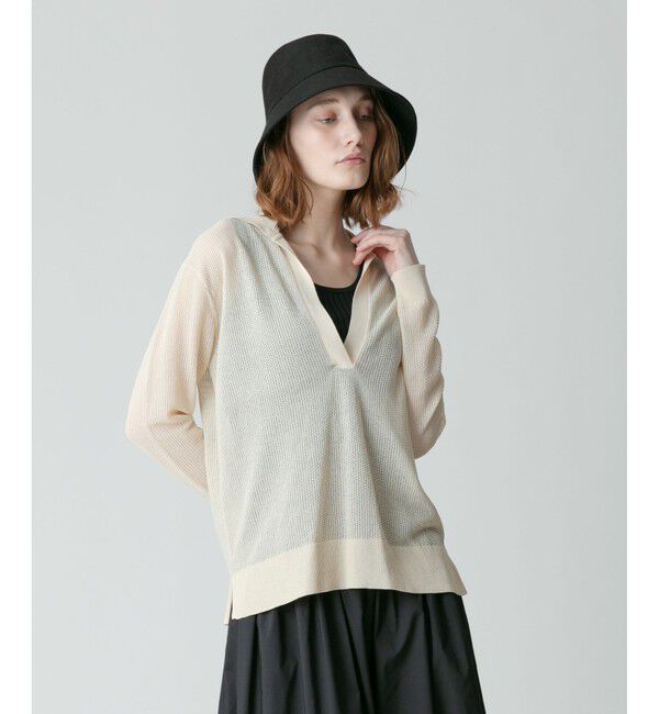allureville「シアーカノコスキッパーネック プルオーバー」|ニット・セーター|