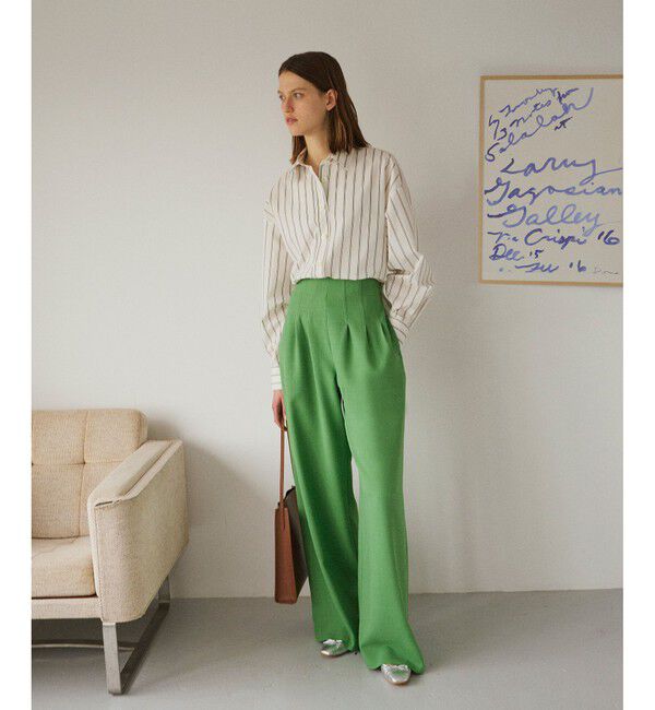 allureville「トリムストライプバックタックシャツ」|シャツ・ブラウス|ホワイト