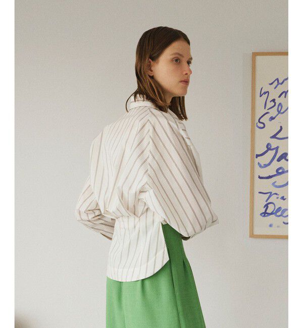 allureville「トリムストライプバックタックシャツ」|シャツ・ブラウス|
