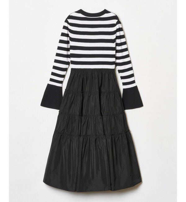 LOULOU WILLOUGHBY「【LOULOU WILLOUGHBY】タフタティアードニットワンピース」|ワンピース|