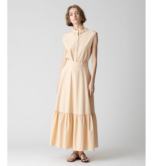 allureville「【セットアップ対応可能】ストライプアシメギャザースカート」|スカート|