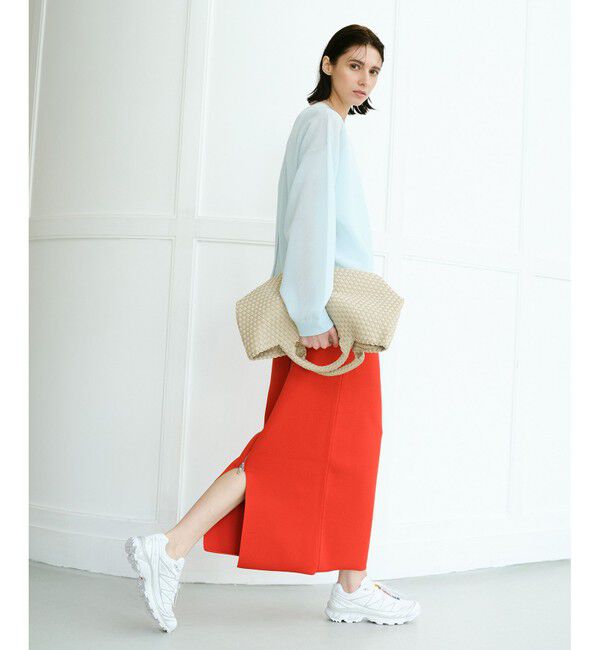 allureville「センタージップ2WAYニットスカート」|タイト|