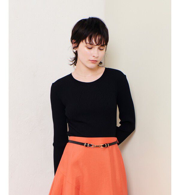 allureville「リブキリカエデザインプルオーバー」|ニット・セーター|