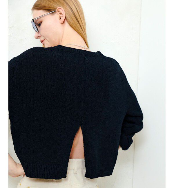 allureville「エアリーループバックスリットプルオーバー」|ニット・セーター|