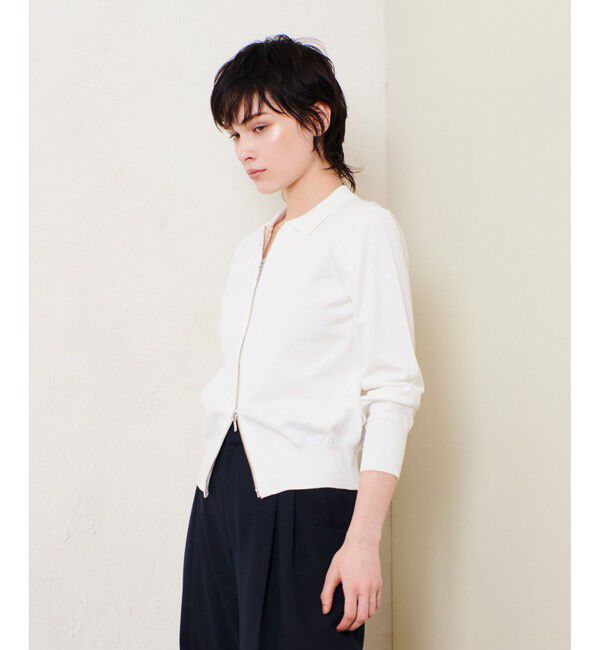 allureville「布帛コンビニットブルゾン」|カーディガン|