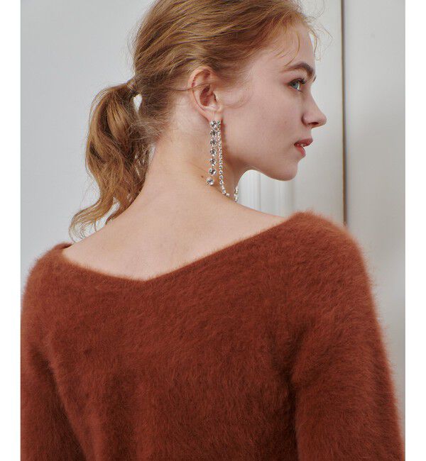 LOULOU WILLOUGHBY「【LOULOU WILLOUGHBY】カシミヤブレンドファー加工プルオーバー」|ニット・セーター|