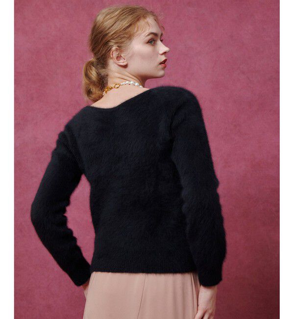 LOULOU WILLOUGHBY「【LOULOU WILLOUGHBY】カシミヤブレンドファー加工プルオーバー」|ニット・セーター|