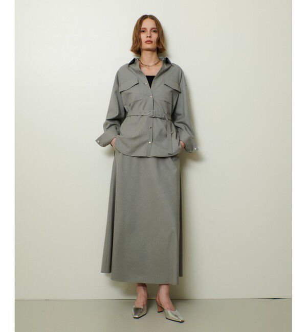 allureville「サキソニーベルテッドナロースカート」|スカート|