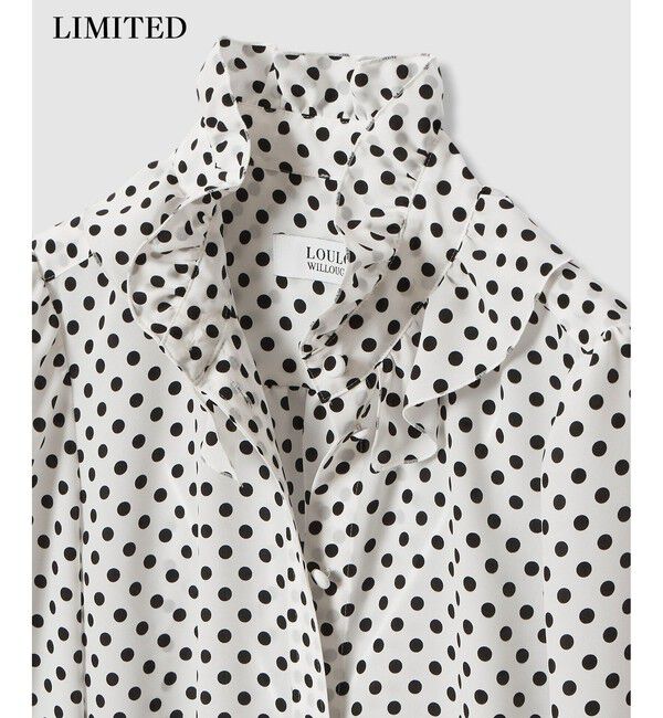 LOULOU WILLOUGHBY「◇【LOULOU WILLOUGHBY】デシンドットフリルボウタイブラウス」|シャツ・ブラウス|