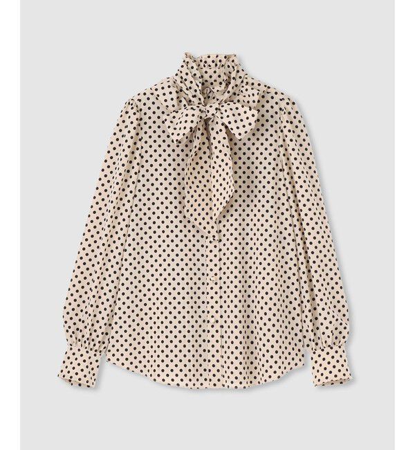 LOULOU WILLOUGHBY「◇【LOULOU WILLOUGHBY】デシンドットフリルボウタイブラウス」|シャツ・ブラウス|