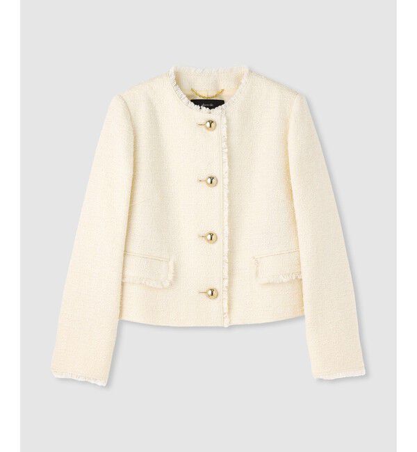 allureville「ツイードノーカラージャケット」|ノーカラージャケット|