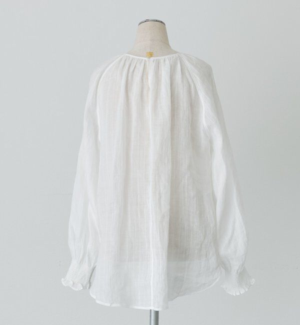  「ストライプラミーシャーリングカフブラウス」|シャツ・ブラウス|
