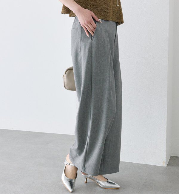  「【接触冷感】ストレートシルエットスラックスパンツ」|スラックス|