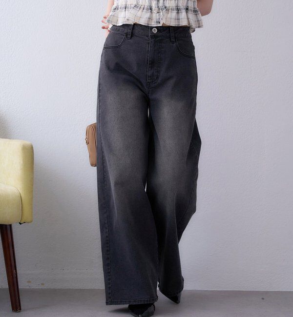 「〈S・Mサイズ展開〉ストレッチワイドデニム」|その他|