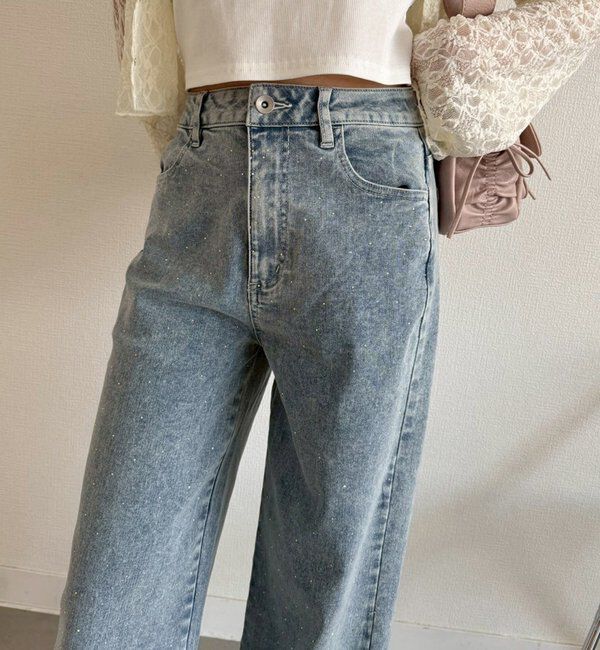  「〈S・Mサイズ展開〉ストレッチワイドデニム」|その他|