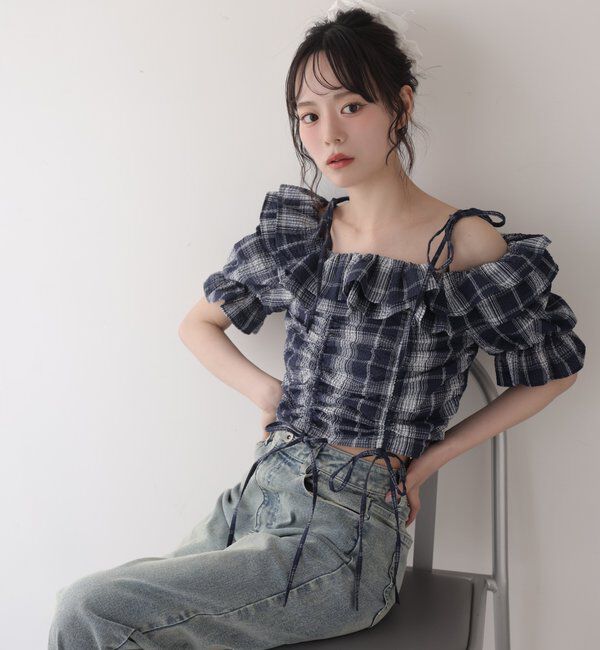  「〈S・Mサイズ展開〉ストレッチワイドデニム」|その他|