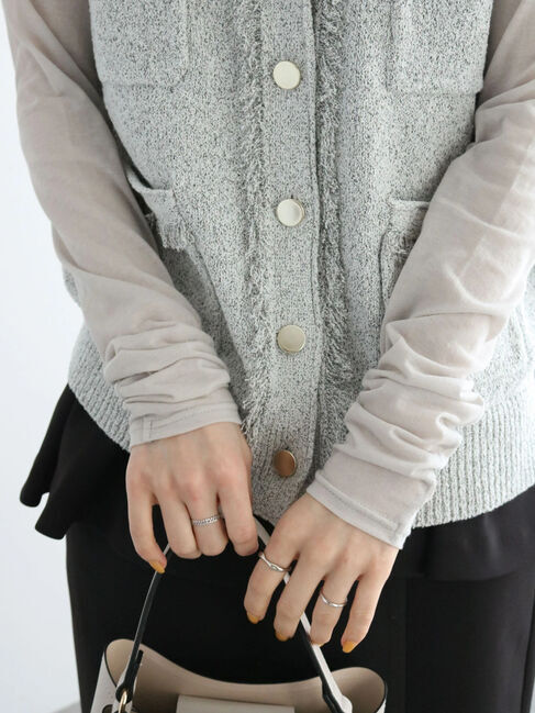 Te chichi「ロングスリーブシアープルオーバー」|Tシャツ・カットソー|グレー