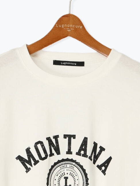 Lugnoncure「【接触冷感】カレッジ風プリントBIGTシャツ」|Tシャツ・カットソー|