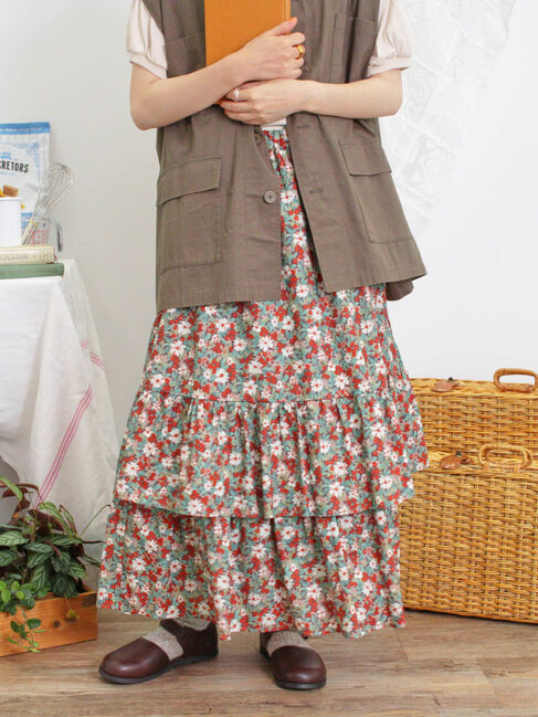 Samansa Mos2「柄アソート裾重ねスカート」|スカート|