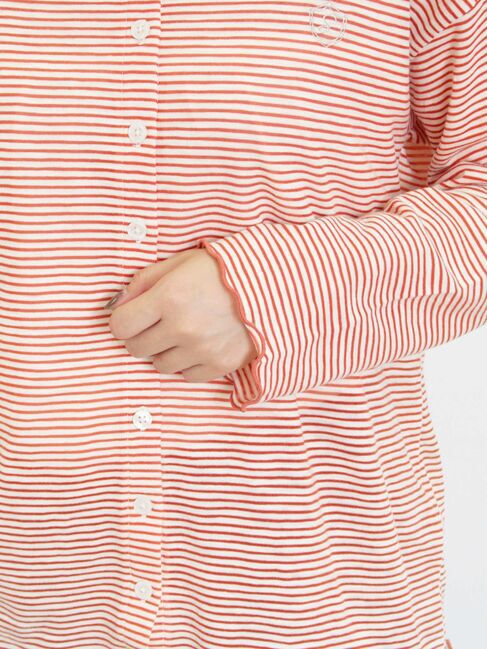 Samansa Mos2「ワンポイント刺繍シアーボーダーカーディガン」|カーディガン|