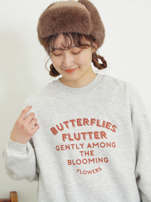 Samansa Mos2「柄アソートプリントスウェット」|Tシャツ・カットソー|グレー