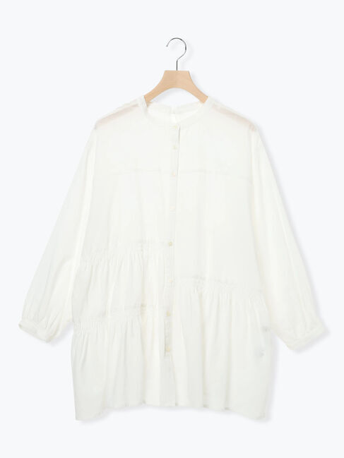 Samansa Mos2「2WAYシアーティアードチュニック」|シャツ・ブラウス|