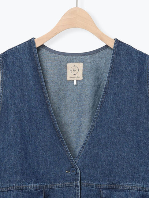 Samansa Mos2「Vネックオーバーベスト」|ダウンベスト・ベスト|