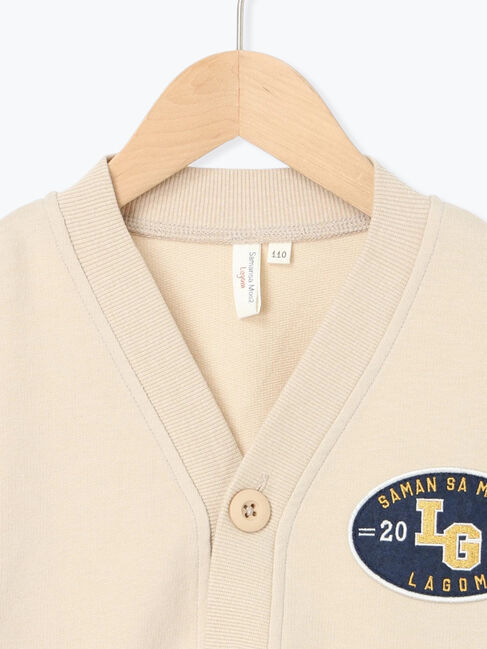 Samansa Mos2 Lagom「ワッペン付Vネックカーディガン」|カーディガン|