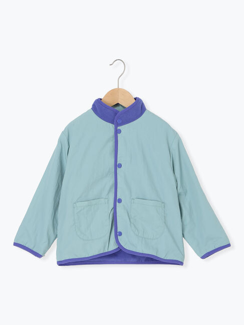 Samansa Mos2 Lagom「【撥水】ナイロン&times;フリースリバーシブルブルゾン」|ブルゾン・スタジャン|ターコイズブルー