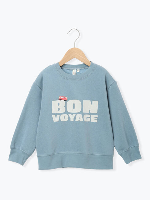 Samansa Mos2 Lagom「バス刺繍裏起毛トレーナー」|Tシャツ・カットソー|グリーン