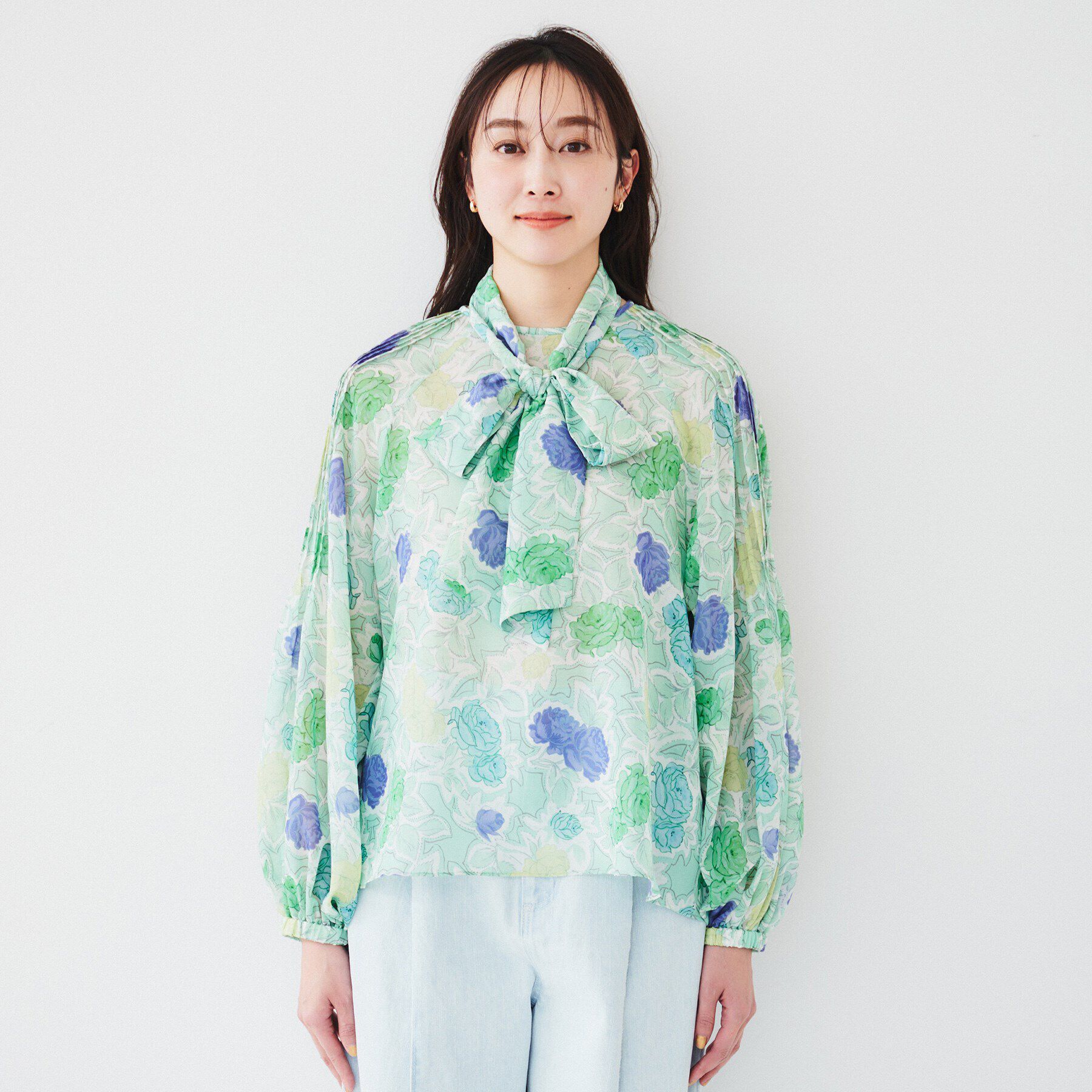 UNTITLED「【セットアップ可能】オールドフラワー プリントブラウス」|シャツ・ブラウス|