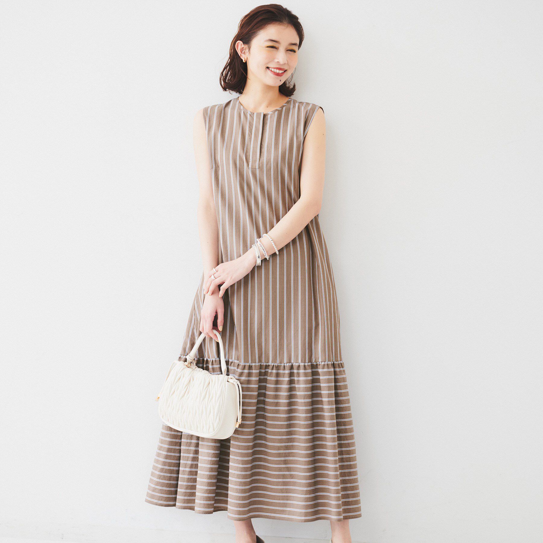 UNTITLED「【洗える/夏ワンピ】ストライプワンピース」|ワンピース|