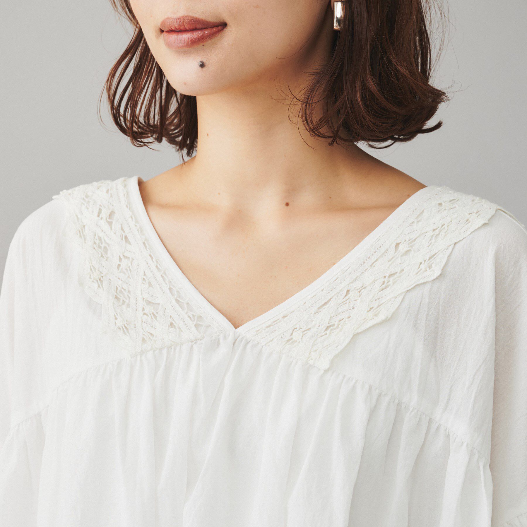 UNTITLED「【Liyoca】コットンロール バテレンレースブラウス」|シャツ・ブラウス|